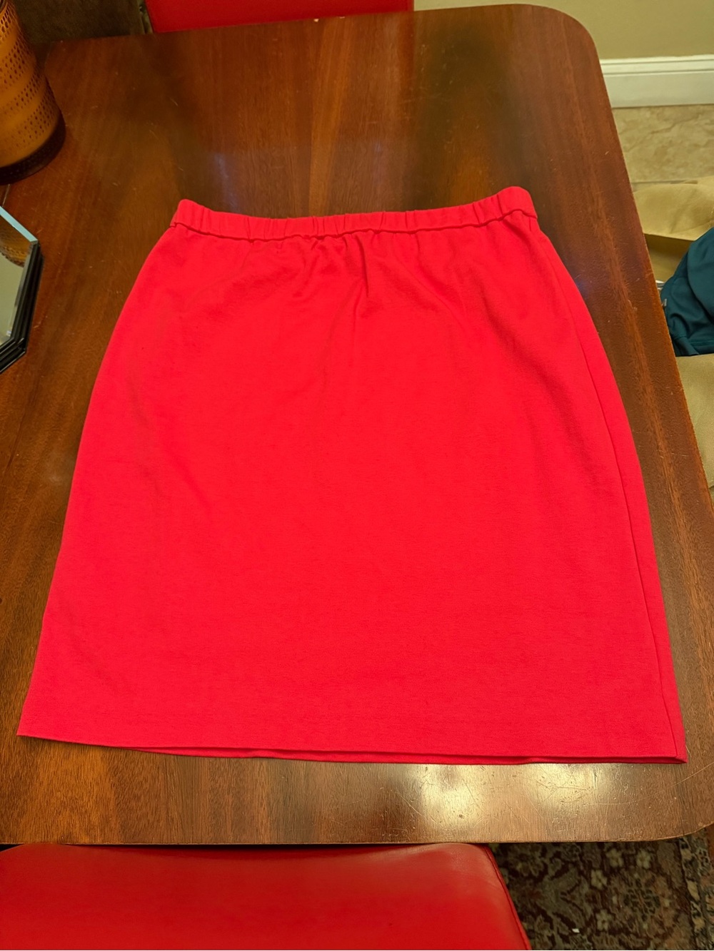Joan Rivers Bright Red Pull-On Pencil Skirt